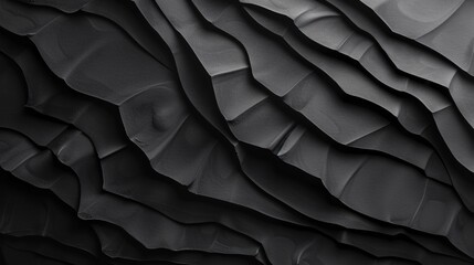Obraz premium Abstract black wavy texture pattern