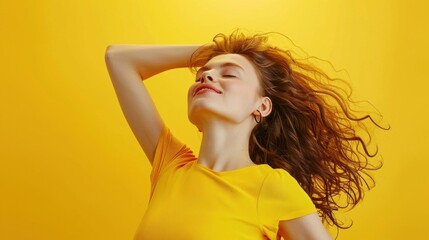 Naklejka premium Relaxed in Yellow
