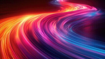 Speed and Motion: Abstract Pattern of Colorful Light Trails