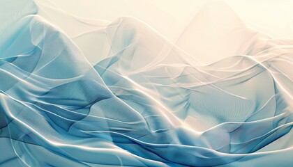 Fototapeta premium Soothing Abstract Background with Gentle Wavy Lines in Pastel Colors