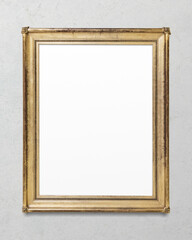 Fototapeta premium Gold picture frame png mockup, transparent design