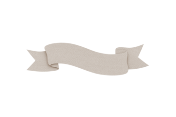 Pale earth tone ribbon paper craft banner mockup