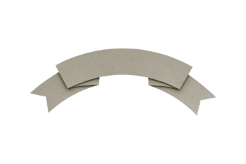 Pale earth tone ribbon paper craft banner mockup