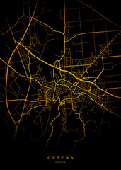 Cesena City Map Poster Minimalist - Cesena City Modern Wall Art Home Decor Ready to Printable	
