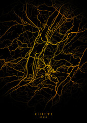 Chieti City Map Poster Minimalist - Chieti City Modern Wall Art Home Decor Ready to Printable	
