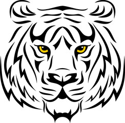 Tiger Head Vector Graphic
