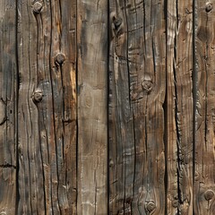Obraz premium Close Up of a Wooden Fence With Knots