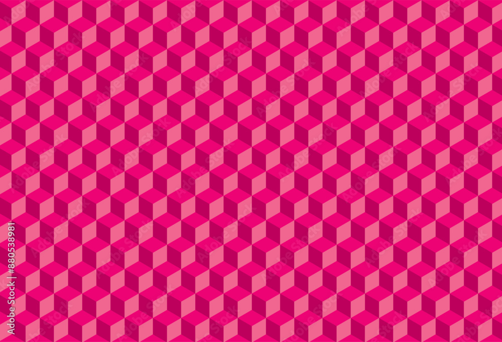 Wall mural abstract pink 3d cubes pattern background eps vector