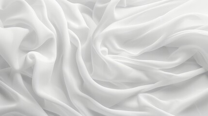 Obraz premium Background with abstract white fabric texture and soft waves.