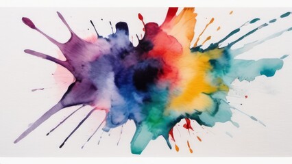 Obraz premium watercolor splash background in isolated white background.