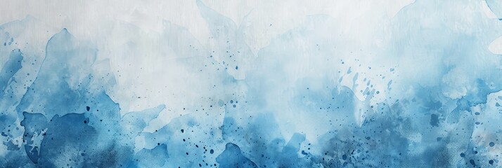 Fototapeta premium Abstract Blue Watercolor Background - Abstract blue watercolor background with a soft, ethereal feel. - Abstract blue watercolor background with a soft, ethereal feel.