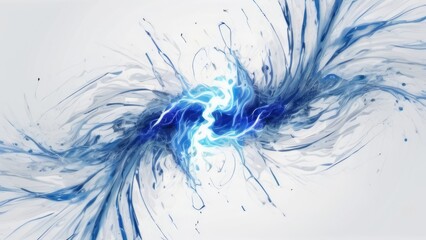 Obraz premium electricity sparks and splashes in isolated white background.