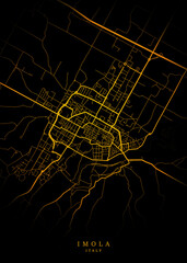 Imola City Map Poster Minimalist - Imola City Modern Wall Art Home Decor Ready to Printable	
