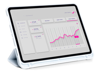 Digital tablet screen mockup png smart tech