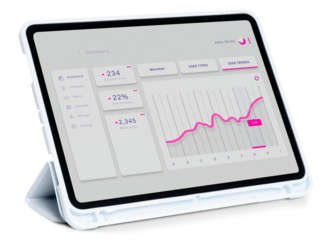 Digital tablet screen mockup png smart tech