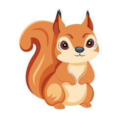 A flat icon of sad squirrel


