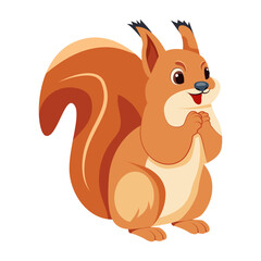 A flat icon of cute chipmunk 

