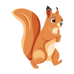 A flat icon showing cute squirrel

