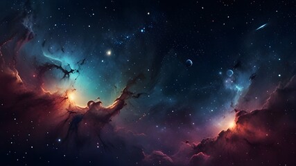 Obraz premium Space galaxy background Generative AI