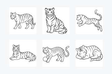 Tiger Vector Bundle, Premium Vector Illustrations bundle