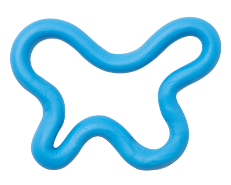 Png abstract shape clay craft irregular textured shape in blue DIY creative art