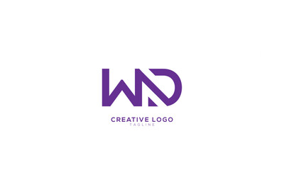 WD Abstract initial monogram letter alphabet logo design