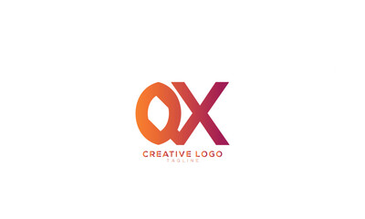 OX Abstract initial monogram letter alphabet logo design