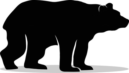 Bear, bear silhouette, bear icon isolated on white background. Vector, cartoon illustration. Vector.