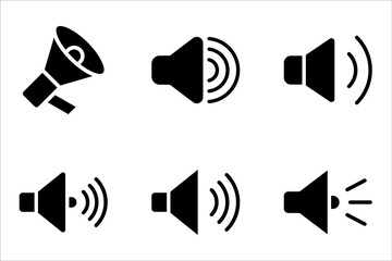 Sound icon set. sign for mobile concept and web design vector illustration on white background