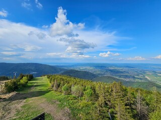 Piękne widoki gór, tatry o zachodzie słońca 