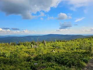 Piękne widoki gór, tatry o zachodzie słońca 