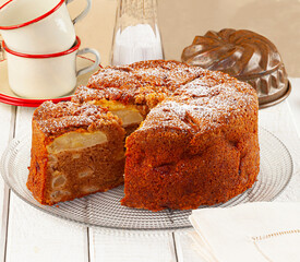 German apple pie with cinnamon..