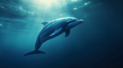 Fototapeta premium dolphin swimming in the ocean