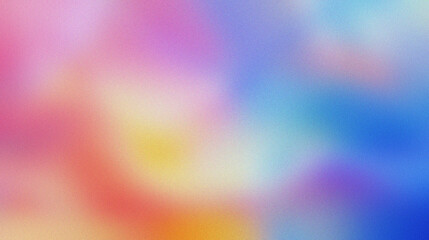 Grainy gradients texture as background in pink, yellow, purple and blue, abstract shapes, modern art wallpaper