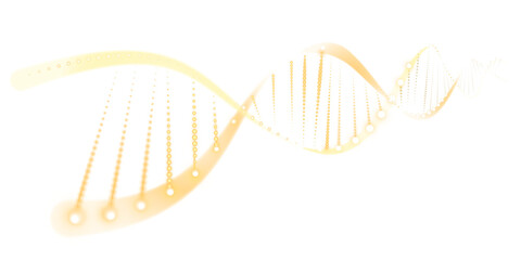DNA genetic biotechnology science png gold neon graphic