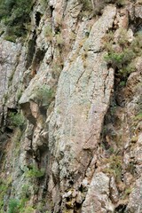 vibrant rocky cliff