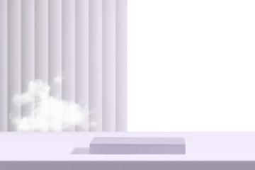 Aesthetic product backdrop PNG mockup, cloud background