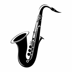 saxophone vector silhouette