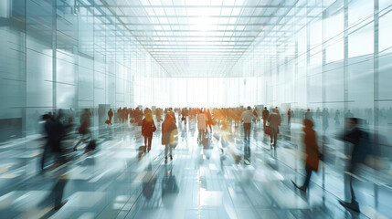 忙しく動く都会の人々