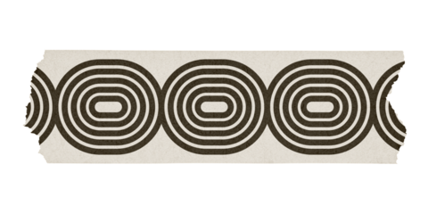 Abstract washi tape png clipart, geometric pattern, decorative stationery on transparent background