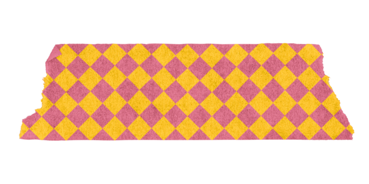 Washi tape png sticker, pink pattern collage element
