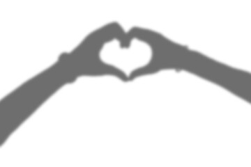 Heart png sticker, couple shadow on sand illustration, transparent background