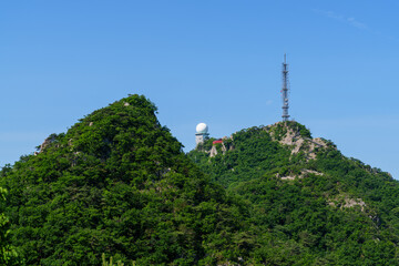 Fototapeta premium Scenic view of Mt.Gwanaksan against sky