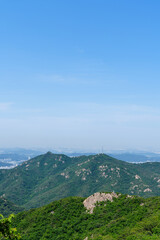 Fototapeta premium Scenic view of Mt.Gwanaksan against sky