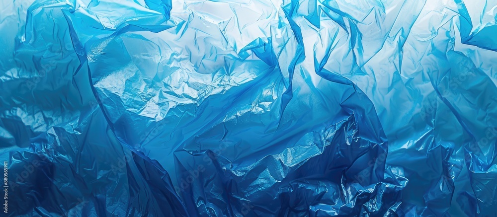 Aufkleber reuse a clear blue plastic bag to create an eco friendly abstract texture image and help protect the