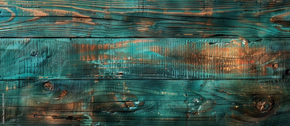 Fototapete Wooden surface with a vibrant hue showcasing a unique natural design A plain board setting with ample copy space image