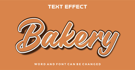 Bakery  editable text effect