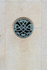 Detailed view of a metal ornament in the Dresden Zwinger, Saxony, Germany