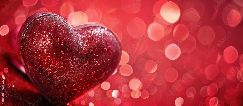 Aufkleber close up red heart background image perfect for love themed greeting cards banners and posters desig