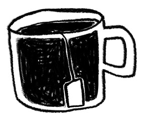 Teacup png sticker, drinks doodle graphic, transparent background © Rawpixel.com